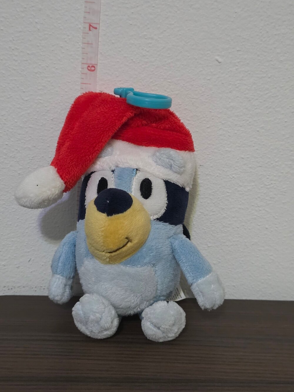 BBC Bluey Christmas Santa Hat Plush Clip